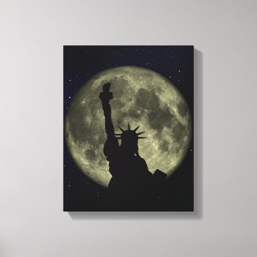 Lady Liberty's Moon Canvas Afdruk (Voorkant)