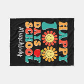 Lady Life Happy 100ste schooldag 100 dagen Smart Fleece Deken (Voorkant (Horizontaal))