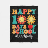 Lady Life Happy 100ste schooldag 100 dagen Smart Fleece Deken (Voorkant)