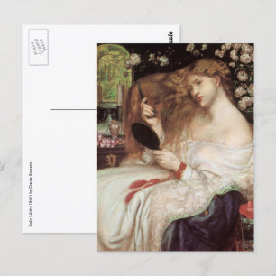 Lady Lilith door Rossetti, Antiek Victoriaans Port Briefkaart