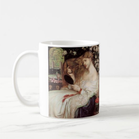 Lady Lilith door Rossetti, Antiek Victoriaans Port Koffiemok (Links)