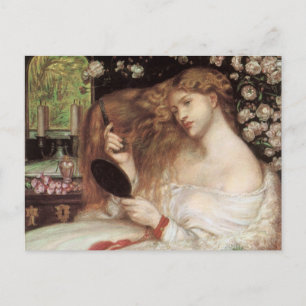 Lady Lilith door Rossetti,  Victoriaans Portait Briefkaart