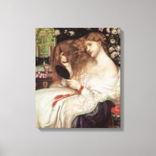 Lady Lilith door Rossetti,  Victoriaans Portait Canvas Afdruk