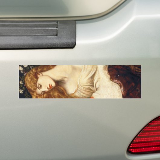 Lady Lilith (Verbluffende schoonheid met Long Red  Bumpersticker (Op auto)