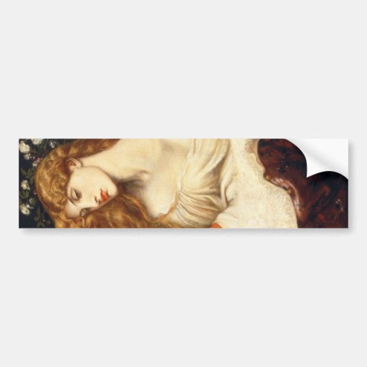Lady Lilith (Verbluffende schoonheid met Long Red  Bumpersticker (Voorkant)