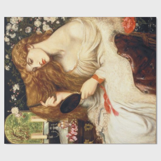 Lady Lilith (Verbluffende schoonheid met Long Red  Cadeaupapier (Vlak)