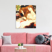 Lady Lilith (Verbluffende schoonheid met Long Red  Canvas Afdruk (Insitu (Woonkamer))
