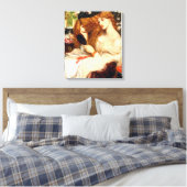Lady Lilith (Verbluffende schoonheid met Long Red  Canvas Afdruk (Insitu (Slaapkamer))