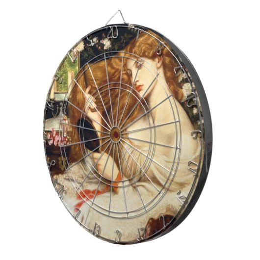 Lady Lilith (Verbluffende schoonheid met Long Red Dartbord (Voorkant Rechts)