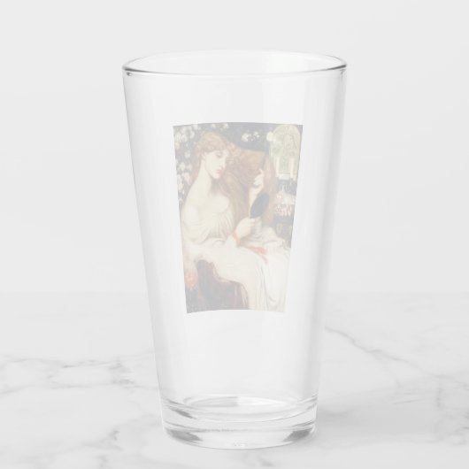 Lady Lilith (Verbluffende schoonheid met Long Red  Glas (Achterkant)