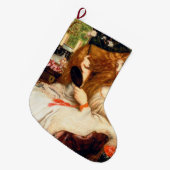 Lady Lilith (Verbluffende schoonheid met Long Red  Grote Kerstsok (Voorkant (Hangend))