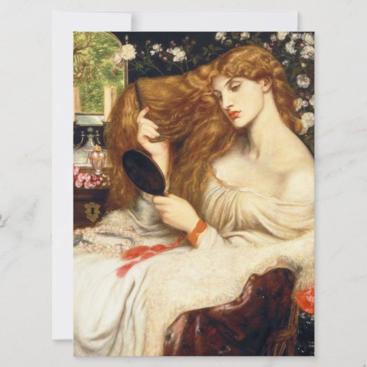 Lady Lilith (Verbluffende schoonheid met Long Red  Kaart (Voorkant)