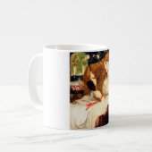 Lady Lilith (Verbluffende schoonheid met Long Red  Koffiemok (Voorkant links)