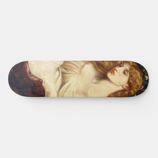 Lady Lilith (Verbluffende schoonheid met Long Red  Persoonlijk Skateboard (Horizontaal)