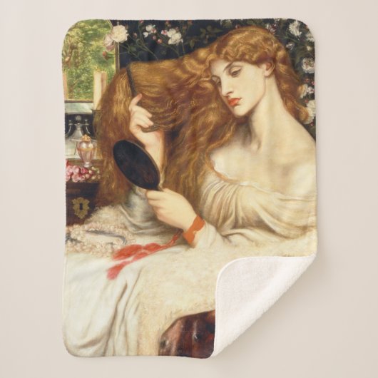 Lady Lilith (Verbluffende schoonheid met Long Red  Sherpa Deken (Voorkant)
