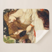 Lady Lilith (Verbluffende schoonheid met Long Red  Sherpa Deken (Voorkant (horizontaal))