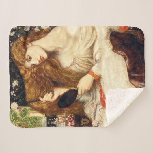 Lady Lilith (Verbluffende schoonheid met Long Red Sherpa Deken (Voorkant (horizontaal))