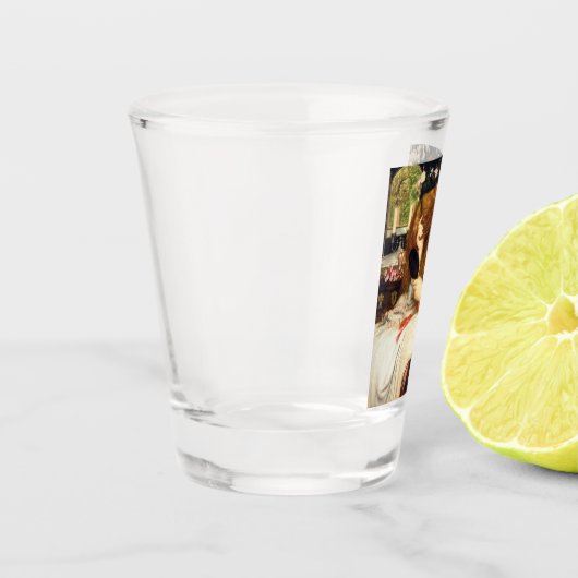 Lady Lilith (Verbluffende schoonheid met Long Red  Shot Glas (Links)