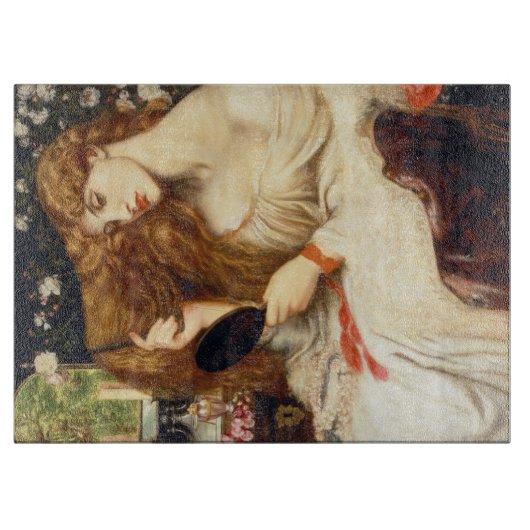 Lady Lilith (Verbluffende schoonheid met Long Red  Snijplank (Voorkant)