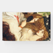 Lady Lilith (Verbluffende schoonheid met Long Red  Spandoek (Horizontaal)