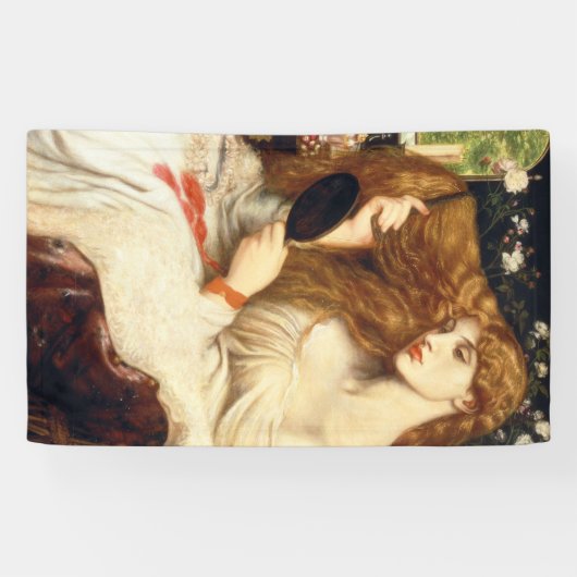 Lady Lilith (Verbluffende schoonheid met Long Red Spandoek (Horizontaal)