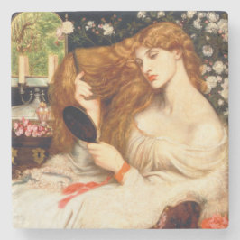 Lady Lilith (Verbluffende schoonheid met Long Red  Stenen Onderzetter