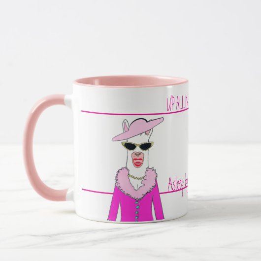 Lady Llama Moderation Coffee Mok (Links)