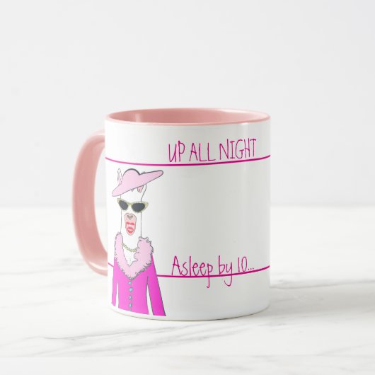 Lady Llama Moderation Coffee Mok (Voorkant links)
