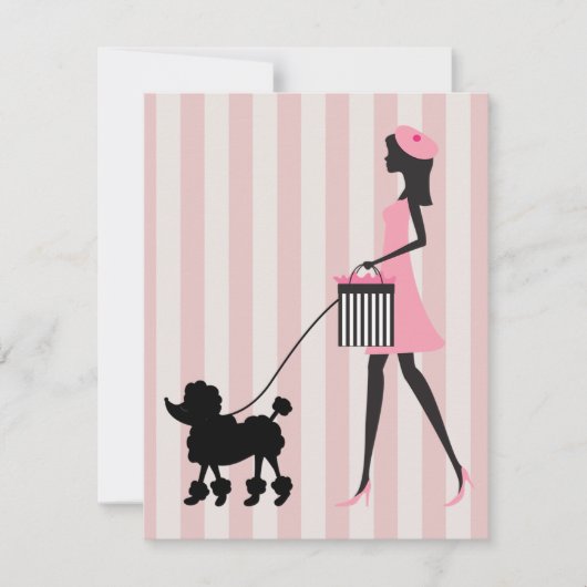  Lady lopen zwarte poedel (Voorkant)