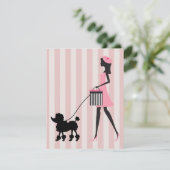  Lady lopen zwarte poedel (Staand voorkant)