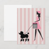  Lady lopen zwarte poedel (Voorkant / Achterkant)