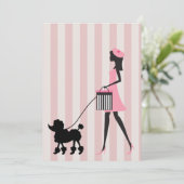  Lady lopen zwarte poedel Aankondiging (Staand voorkant)