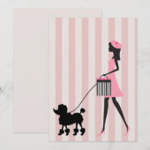  Lady lopen zwarte poedel Aankondiging (Voorkant / Achterkant)