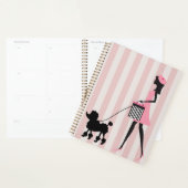  Lady lopen zwarte poedel Planner (Display)