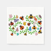 Lady Lovebug en Vlinders Party Servet (Voorkant)