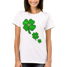 Lady luck 4 leaf clover leprecon t shirt