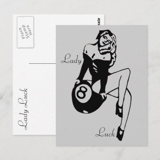 Lady Luck Briefkaart (Voorkant / Achterkant)