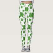 Lady Luck Clover St. Patrick's Day Leggings (Voorkant)