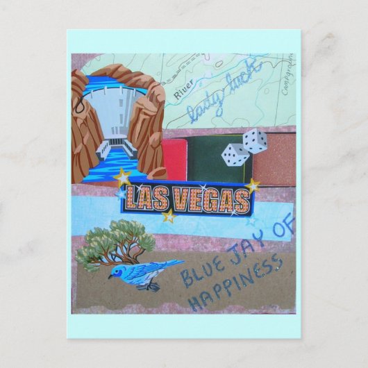 Lady Luck Collage Briefkaart (Voorkant)