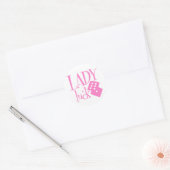 Lady Luck Dice Ronde Sticker (Envelop)