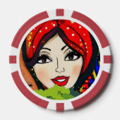 Lady Luck Game Night Poker Chips (Voorkant)
