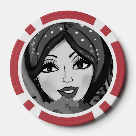 Lady Luck Game Night Poker Chips (Achterkant)