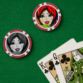 Lady Luck Game Night  Poker Chips