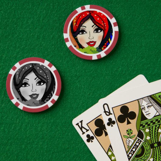 Lady Luck Game Night Poker Chips (Pokertafel (Dubbel))