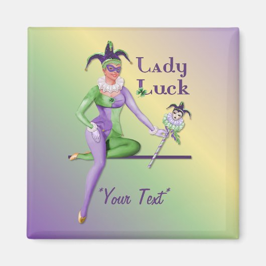 Lady Luck Harlequin Magneet (Voorkant)