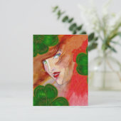 LADY LUCK IN CLOVER ST. PATRICK'S DAG PARTIJ INVIT KAART (Staand voorkant)