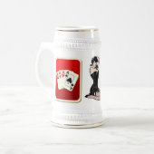 Lady Luck Poker Stein Bierpul (Voorkant links)