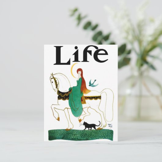 "LADY LUCK" RIDING HORSE BRIEFKAART (Staand voorkant)