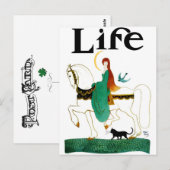 "LADY LUCK" RIDING HORSE BRIEFKAART (Voorkant / Achterkant)