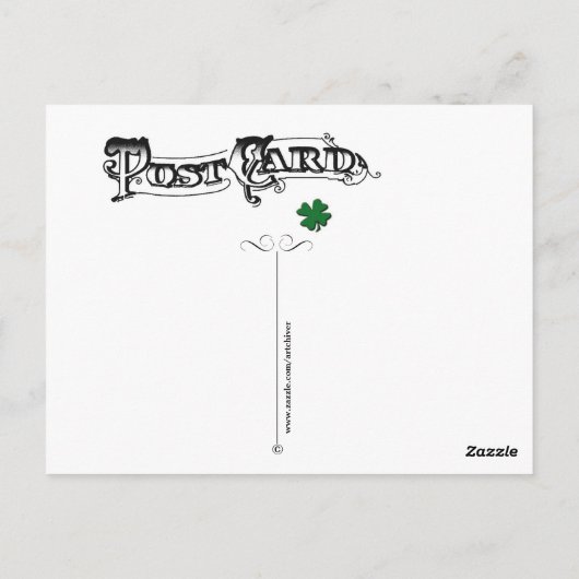 "LADY LUCK" RIDING HORSE BRIEFKAART (Achterkant)